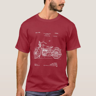 Harley 1928 cyklar patenterat (mörk dräkt) t shirt