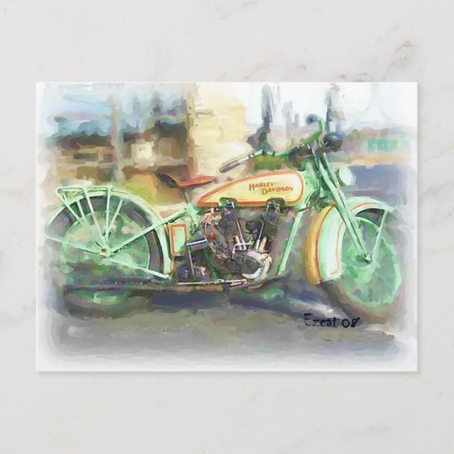 Harley 1929 vykort (Framsida)