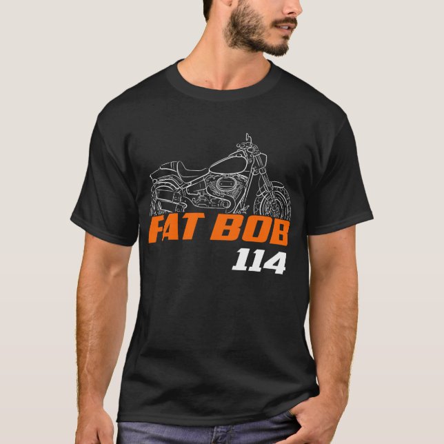 Harley-Davidson FXFBS Softail Tjock Bob 114 2018-2 T Shirt (Framsida)