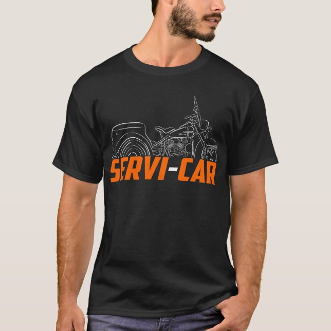 Harley-Davidson Servi-Car GE 1964-1973 T Shirt (Framsida)