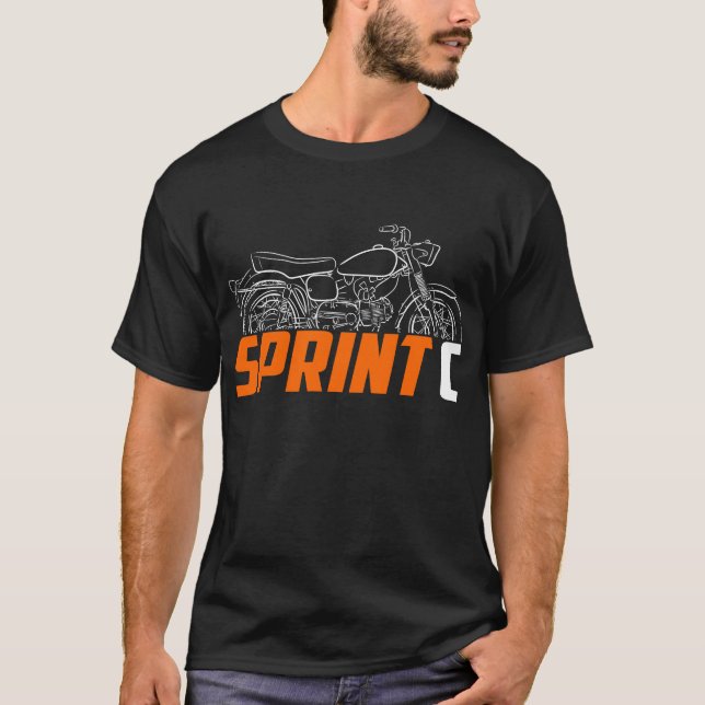 Harley-Davidson Sprint C 1965-1966 T Shirt (Framsida)