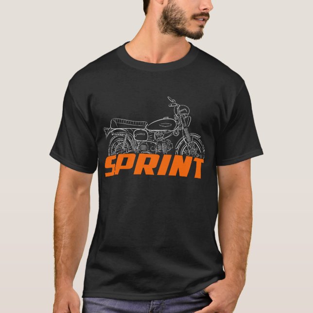 Harley-Davidson Sprint GT 350 1969-1972 T Shirt (Framsida)