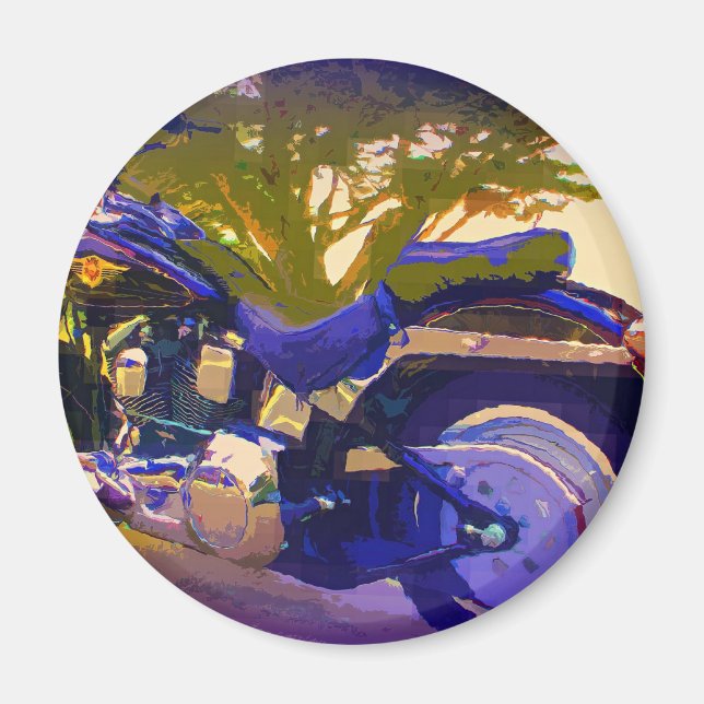 Harley-FatBoy-1998 Motorcykel Magnet (Framsidan)