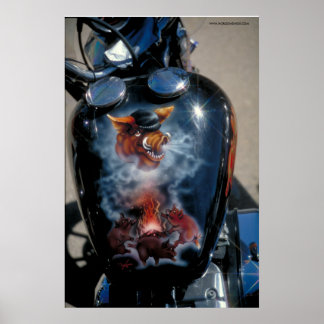 Harley Fuel Tank - SA. Poster