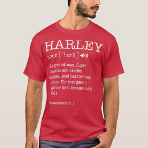 Harley Funny Vuxen Manar First Namn Definition Per T Shirt
