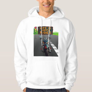 Harley Highway Lycklig Rides Tee Hoodie