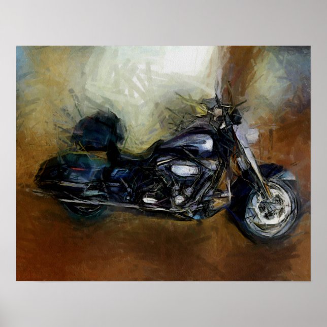 Harley Motorcycle Art Poster (Framsidan)