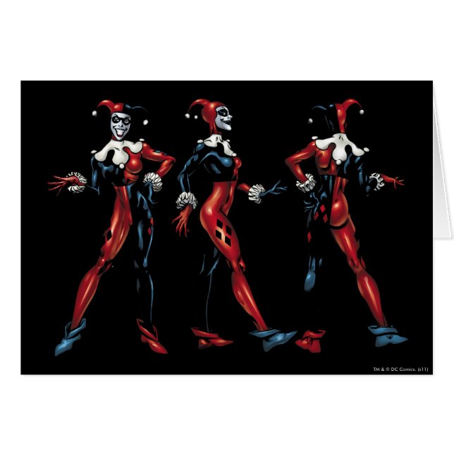 Harley Quinn - Alla sidor Hälsningskort (Framsidan Horizontal)