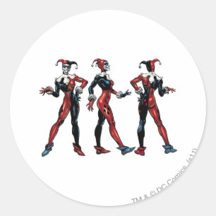 Harley Quinn - Alla sidor Runt Klistermärke