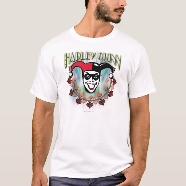 Harley Quinn - Ansikte och Logotyp T-shirt (Framsida)