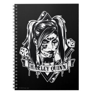 Harley Quinn Badge Anteckningsbok Med Spiral
