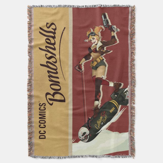 Harley Quinn Bombshells Pinup Filt (Framsidan Vertikal)