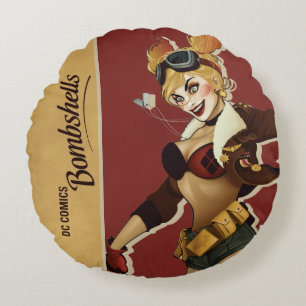 Harley Quinn Bombshells Pinup Rund Kudde