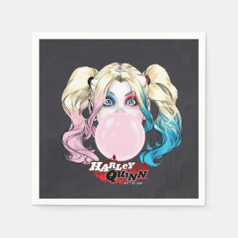 Harley Quinn Girls Chalkboard Birthday Pappersservett