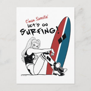 Harley Quinn - Låt oss gå och surfa Vykort