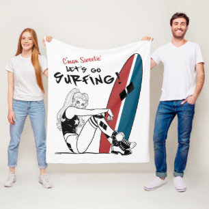 Harley Quinn - Låt oss Go Surfing Fleecefilt