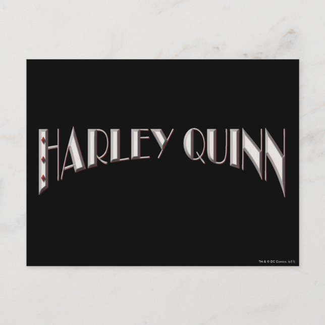 Harley Quinn - Logotyp Vykort (Framsida)