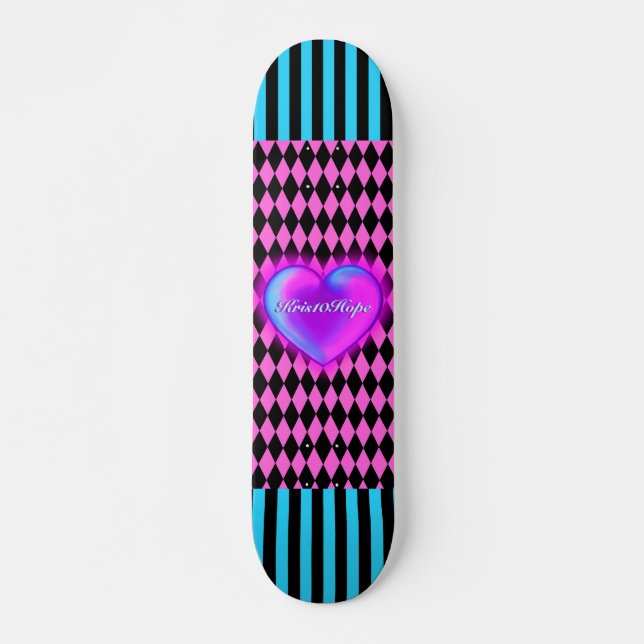 Harley Quinn Mini Skateboard Bräda 18,5 Cm (Framsida)