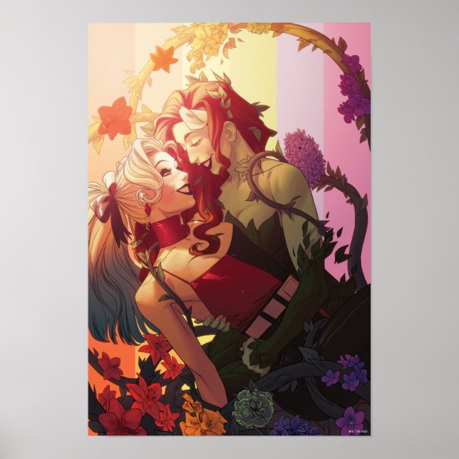 Harley Quinn & Poison Ivy Pride Tecknad Cover Poster (Framsidan)