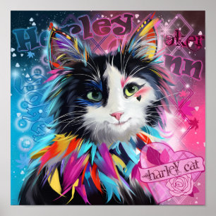 Harley Quinn the Cat Poster
