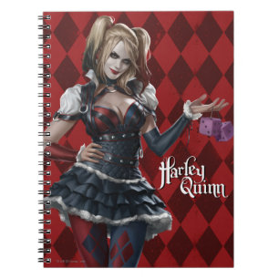 Harley Quinn with Fuzzy Dice Anteckningsbok Med Spiral