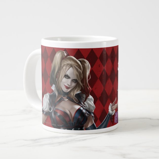 Harley Quinn with Fuzzy Dice Jumbo Mugg (Framsida vänster)