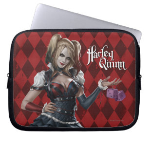 Harley Quinn with Fuzzy Dice Laptop Fodral
