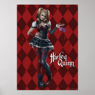 Harley Quinn with Fuzzy Dice Poster