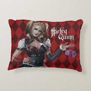 Harley Quinn with Fuzzy Dice Prydnadskudde