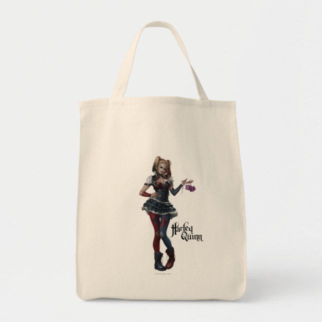 Harley Quinn with Fuzzy Dice Tygkasse (Framsidan)