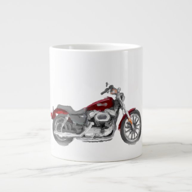 Harley XL1200 Sportster Hand målade konstpensel Mu Jumbo Mugg (Framsidan)