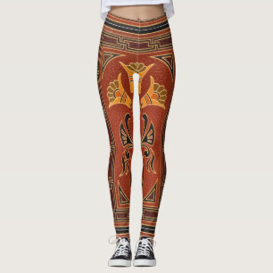 Härlig abstrakt vintagedamasker leggings