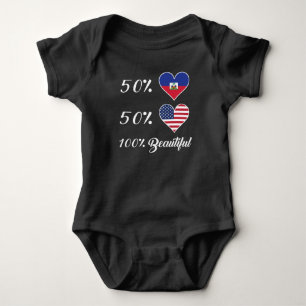 Härlig amerikan 100% för 50% haitier 50% tröja