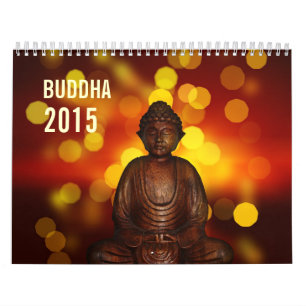 Härlig andlig Buddha staty 2015 Kalender