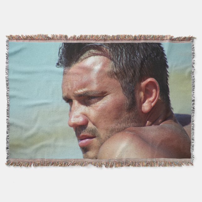 Härlig ansiktekastfilt mysfilt (Framsidan)