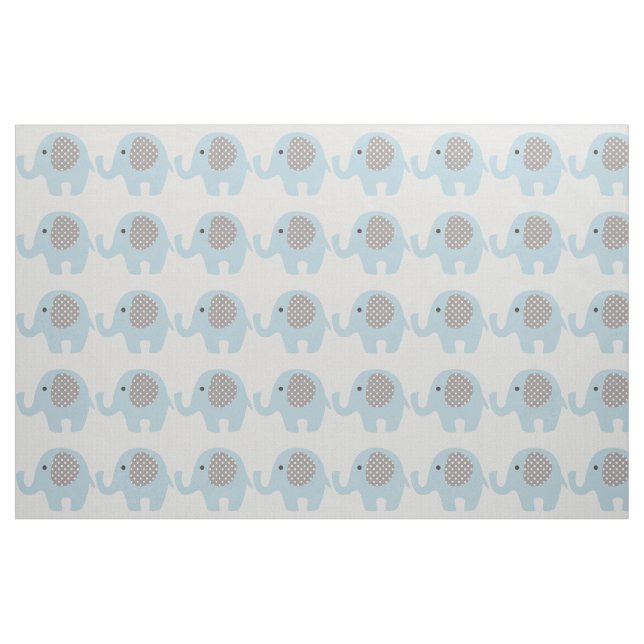 Härlig baby blue elefant tyg (Yard)