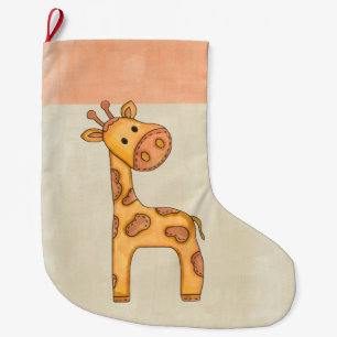 Härlig babygiraff stor julstrumpa
