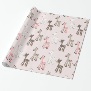 Härlig babyrosagiraff presentpapper