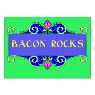Härlig bacon! Baconstenar! Hälsningskort