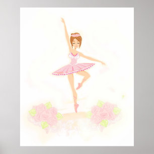 Härlig ballerinaaffisch poster