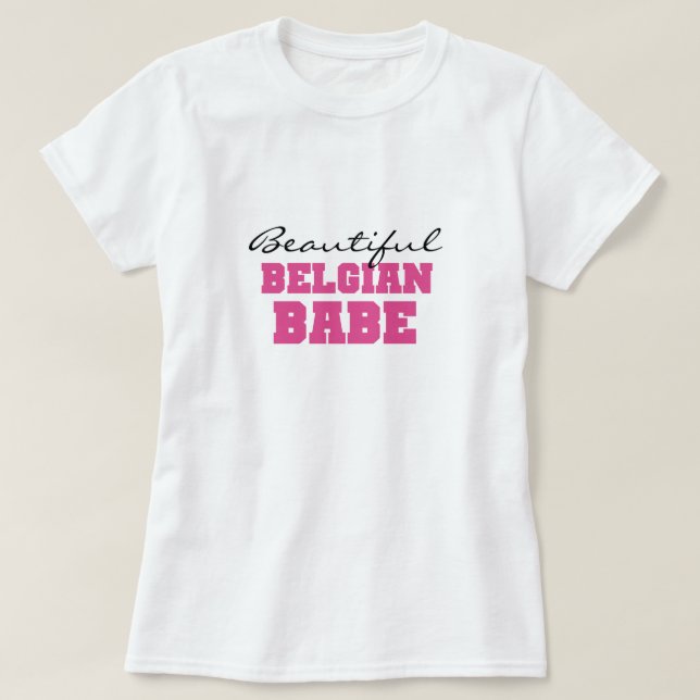 Härlig belgisk Babe T-shirt (Design framsida)