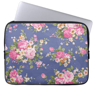 Härlig blom- design laptop sleeve