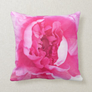 Härlig blomma rosa pion kudde