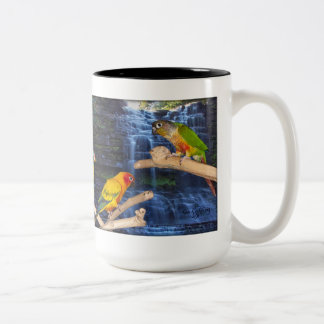 Härlig Conure kaffemugg