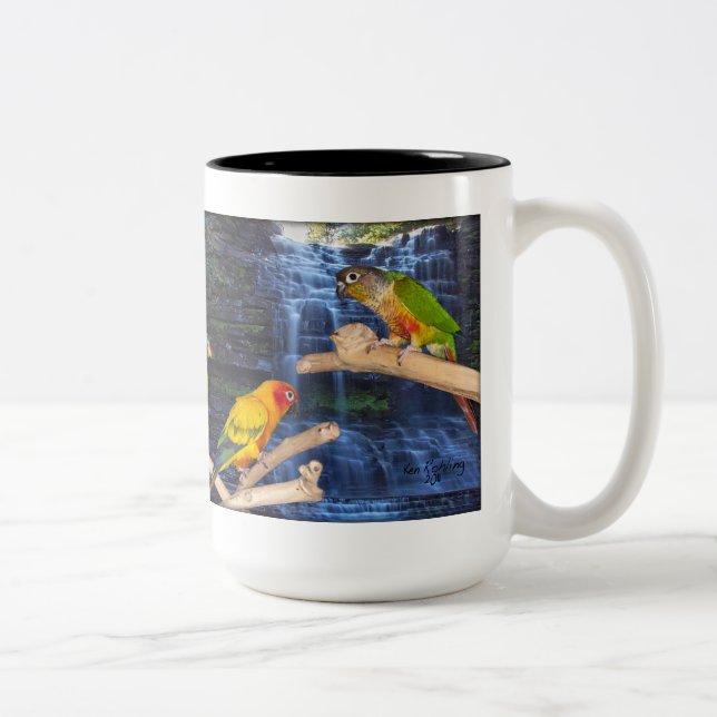 Härlig Conure kaffemugg (Höger)