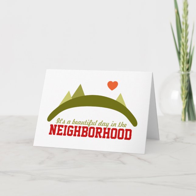 Härlig dag i grannskapen helgkort (Framsida)