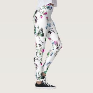 Härlig damasker för rosa ros- & leggings