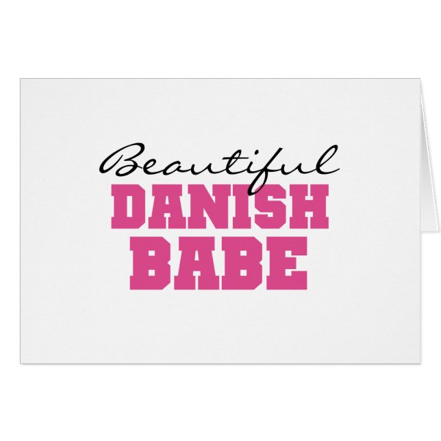 Härlig danskaBabe Hälsningskort (Framsidan Horizontal)
