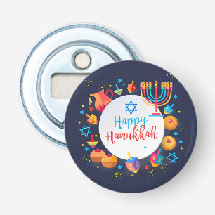 Härlig dekoration för lyckligt Hanukkah party Flasköppnare