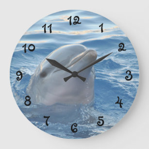 Härlig delfin stor klocka